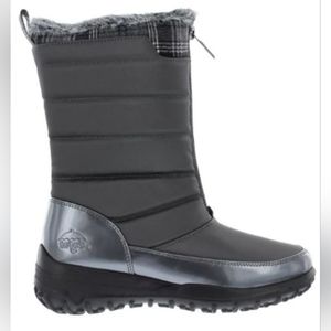 totes Lexi Women's Waterproof Snow Boots Pewter Size 7